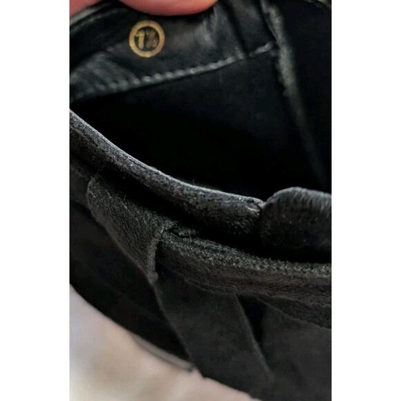 ZBY Womens Black Faux Suede Zip Ankle Boots Size 7.5 - Picture 2 of 9